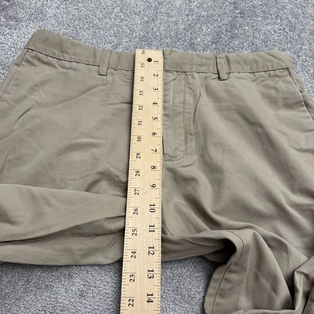 Banana Republic Tailored Slim Fit Non Iron Chino Pants Mens 34x32 Khaki Brown